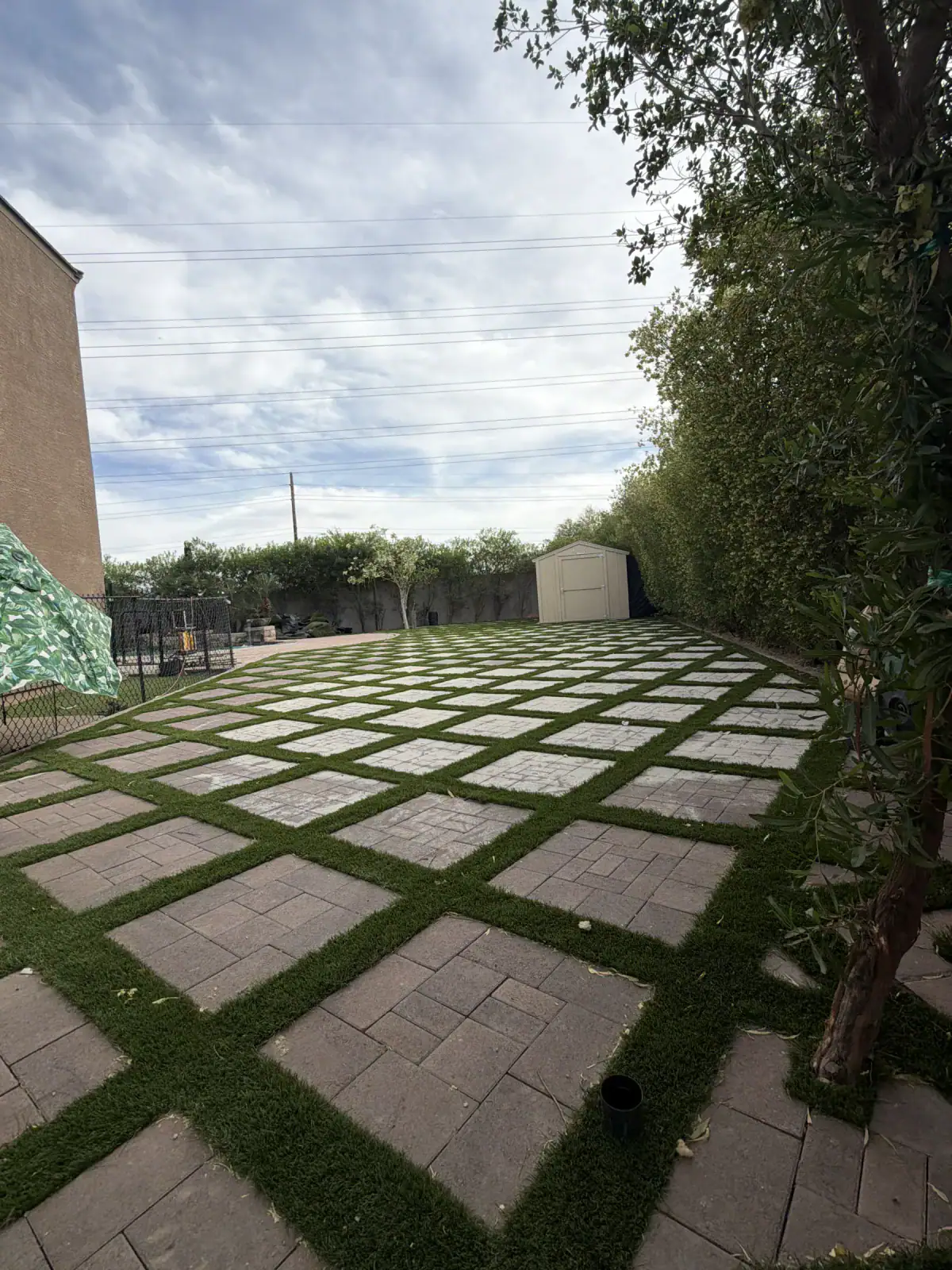 Finished landscape surfaces after a complete yard project